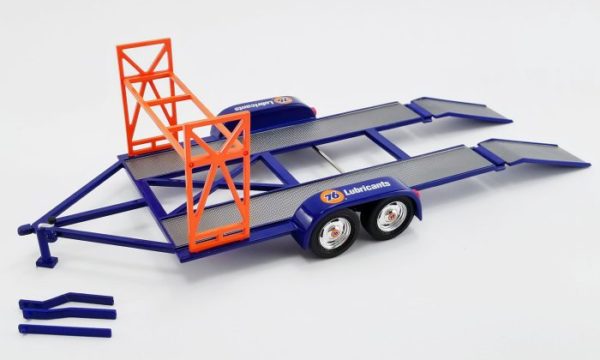 Union 76 1:18th Blue Tandem Car Trailer